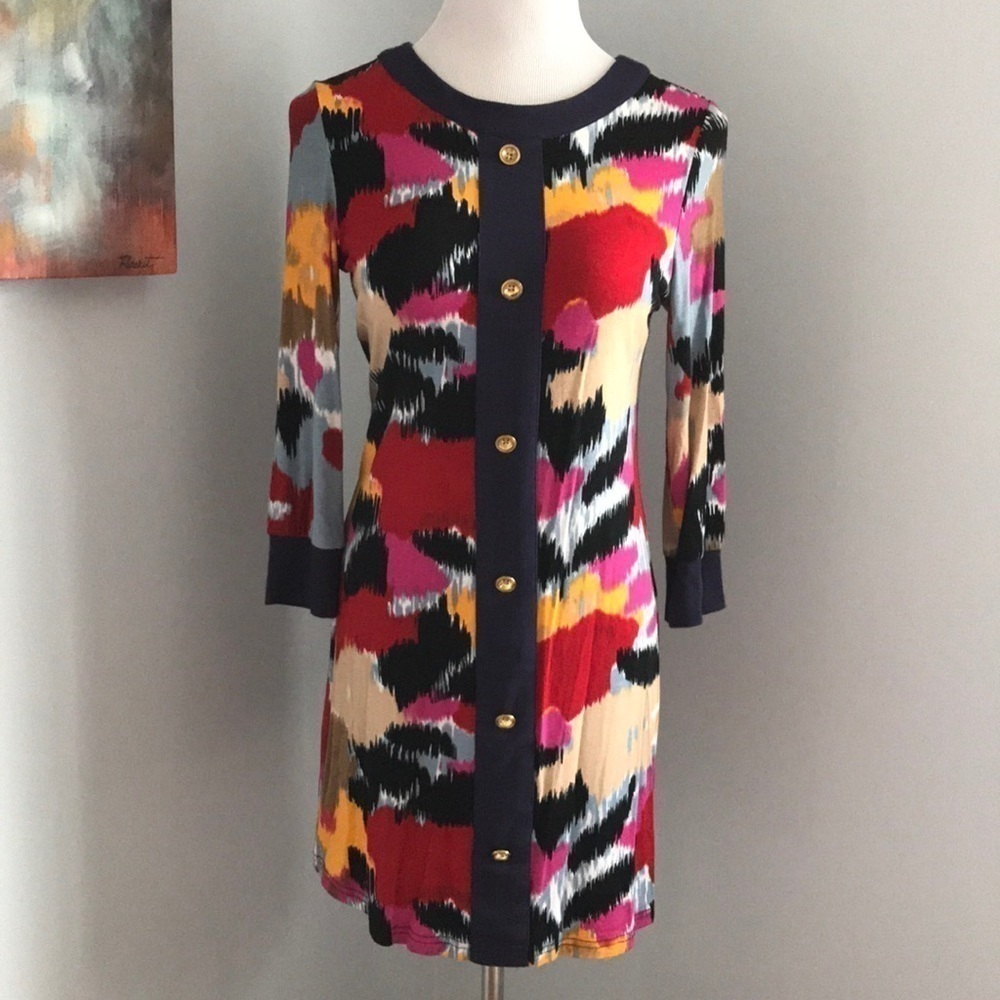 Anthropologie Theme Button Front Dress